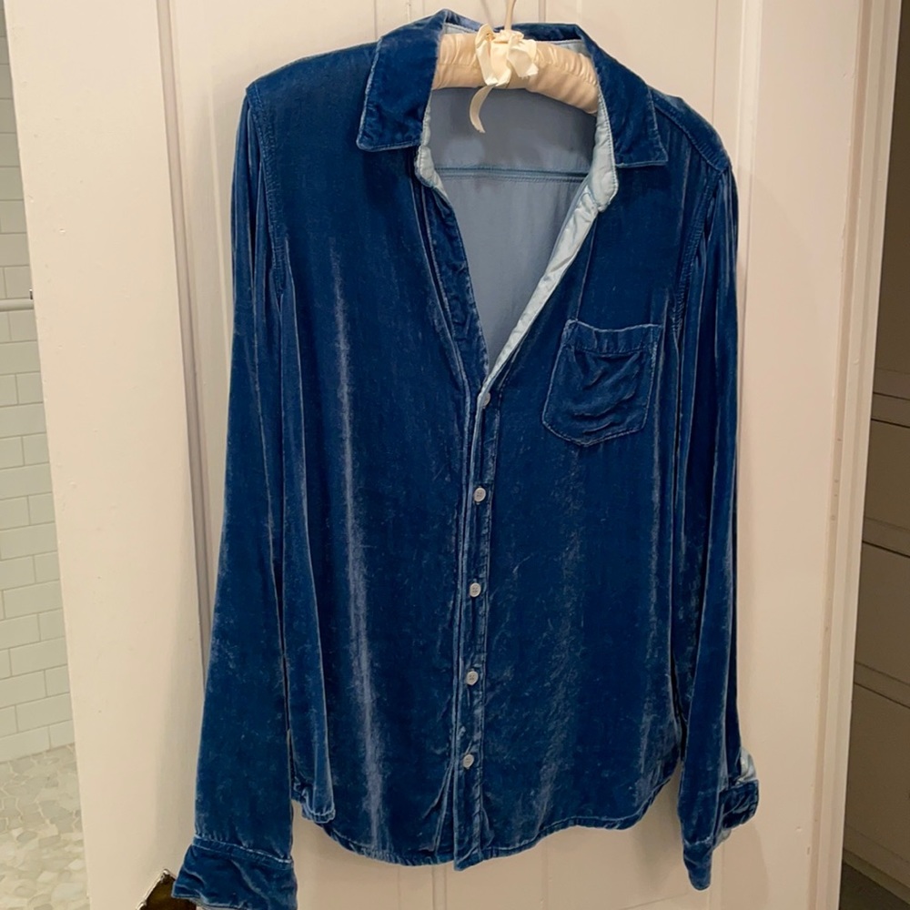 Blue Velvet Women's Top